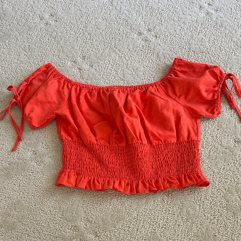 Lost + Wander Scarlet Smocked Blouse